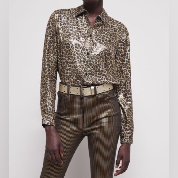 KOOPLES LEOPARD PRINT SHIRT - Picture 1 of 5